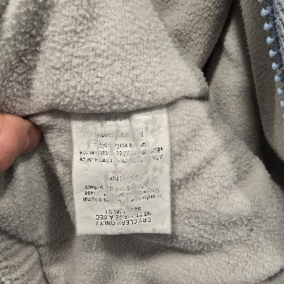 Laundromat Striped Hooded Jacket with Blue and Brown Tones 100% Wool Heavy Knit - Picture 9 of 16